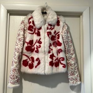 Ladies rabbit fur jacket